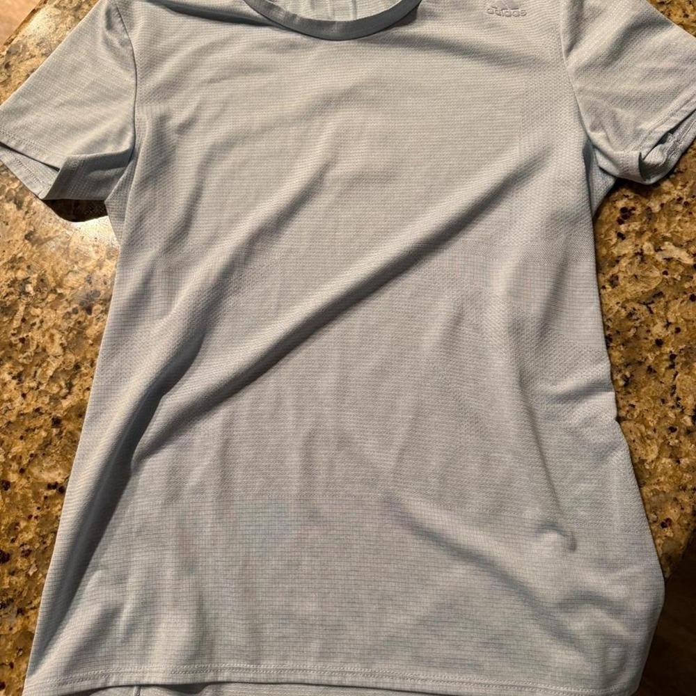 Adidas Running Climacool short sleeve performance tee in a soft blue/gray